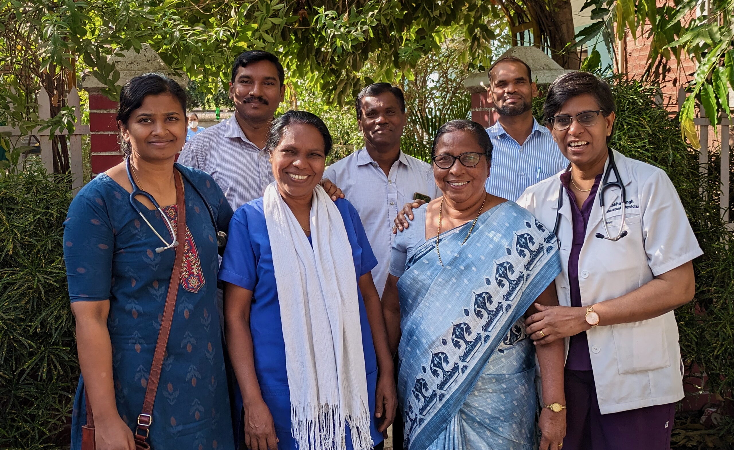 The palliative care team from CCH, including Dr Ashita furthest to the right.